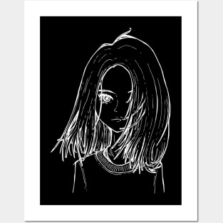 Portrait line art Posters and Art